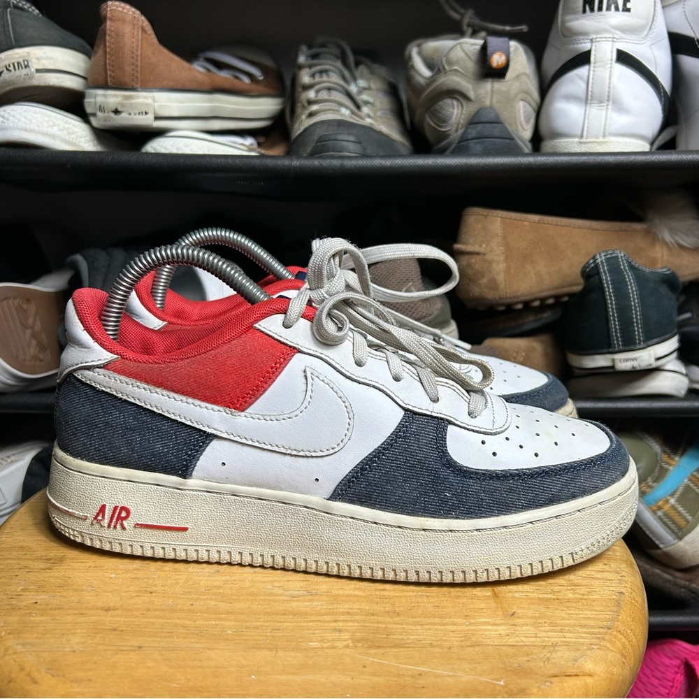 Nike Air Force 1 low USA denim red blue white